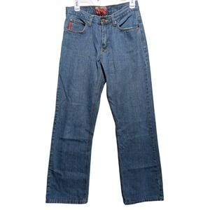 Caribou Creek Women's Size 28x29 Straight Leg Denim Blue Jeans 100% Cotton